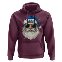 Vintage Detroit Football Christmas Hoodie Funny Retro Santa Lions Fan Xmas - Wonder Print Shop