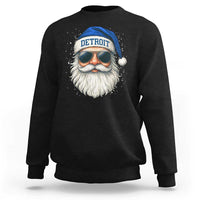 Vintage Detroit Football Christmas Sweatshirt Funny Retro Santa Lions Fan Xmas - Wonder Print Shop