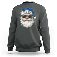 Vintage Detroit Football Christmas Sweatshirt Funny Retro Santa Lions Fan Xmas - Wonder Print Shop
