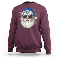 Vintage Detroit Football Christmas Sweatshirt Funny Retro Santa Lions Fan Xmas - Wonder Print Shop