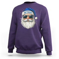 Vintage Detroit Football Christmas Sweatshirt Funny Retro Santa Lions Fan Xmas - Wonder Print Shop