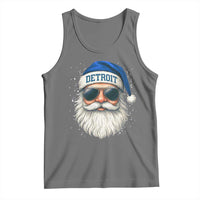 Vintage Detroit Football Christmas Tank Top Funny Retro Santa Lions Fan Xmas - Wonder Print Shop
