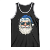 Vintage Detroit Football Christmas Tank Top Funny Retro Santa Lions Fan Xmas - Wonder Print Shop