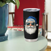 Vintage Detroit Football Christmas Tumbler Cup Funny Retro Santa Lions Fan Xmas - Wonder Print Shop