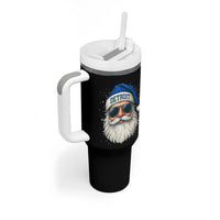 Vintage Detroit Football Christmas Tumbler With Handle Funny Retro Santa Lions Fan Xmas - Wonder Print Shop