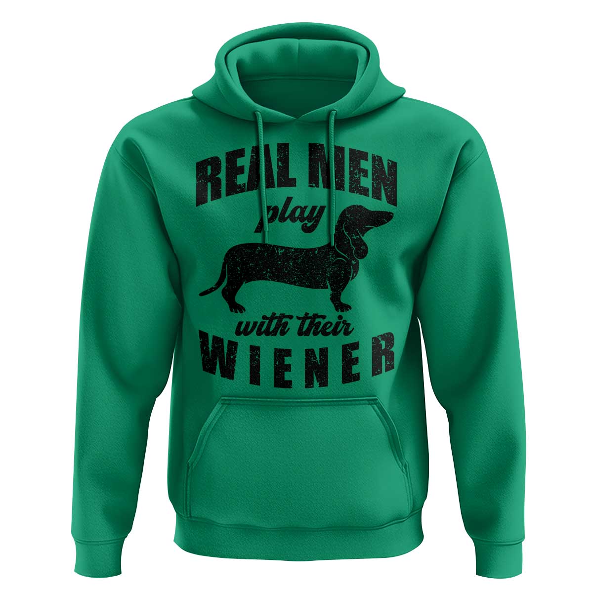 Funny Dachshund Dad Hoodie Real Men Play With Their Wiener Dog Dad Gag Gift - Wonder Print Shop