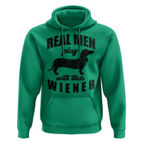 Funny Dachshund Dad Hoodie Real Men Play With Their Wiener Dog Dad Gag Gift - Wonder Print Shop