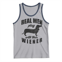 Funny Dachshund Dad Tank Top Real Men Play With Their Wiener Dog Dad Gag Gift - Wonder Print Shop