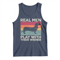 Funny Dachshund Dad Tank Top Retro Real Men Play With Their Wiener Dog Dad Gag Gift - Wonder Print Shop