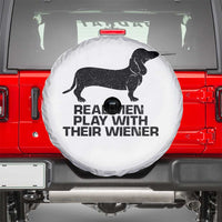 Funny Dachshund Dog Dad Spare Tire Cover Real Men Play With Their Wiener Pet Father Gag Gift - Wonder Print Shop