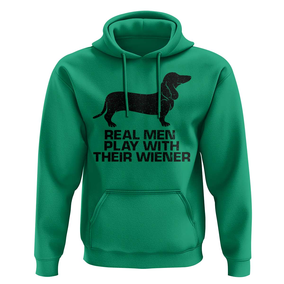 Funny Dachshund Dog Dad Hoodie Real Men Play With Their Wiener Pet Father Gag Gift - Wonder Print Shop