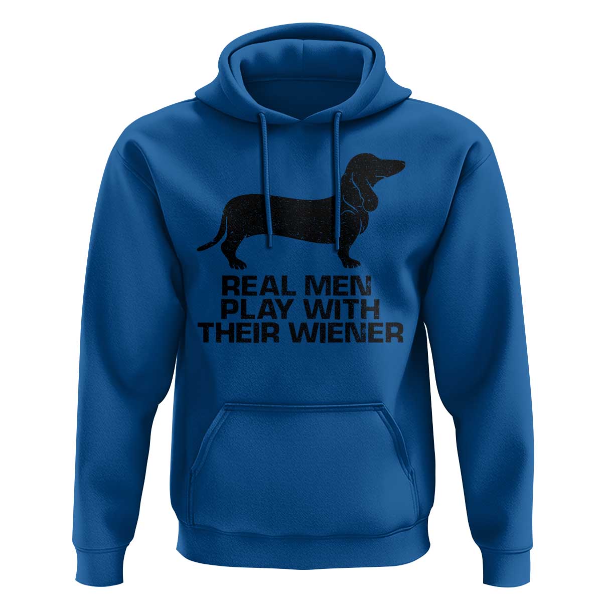 Funny Dachshund Dog Dad Hoodie Real Men Play With Their Wiener Pet Father Gag Gift - Wonder Print Shop