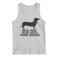 Funny Dachshund Dog Dad Tank Top Real Men Play With Their Wiener Pet Father Gag Gift - Wonder Print Shop