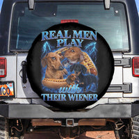 Funny Dachshund Dog Dad Spare Tire Cover Real Men Play With Their Wiener Funny Offensive - Wonder Print Shop