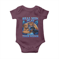 Funny Dachshund Dog Dad Baby Onesie Real Men Play With Their Wiener Funny Offensive - Wonder Print Shop