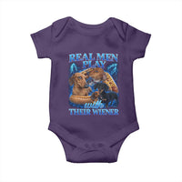 Funny Dachshund Dog Dad Baby Onesie Real Men Play With Their Wiener Funny Offensive - Wonder Print Shop