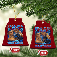 Funny Dachshund Dog Dad Ceramic Ornament Real Men Play With Their Wiener Funny Offensive - Wonder Print Shop