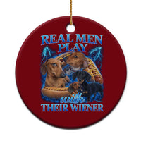 Funny Dachshund Dog Dad Ceramic Ornament Real Men Play With Their Wiener Funny Offensive - Wonder Print Shop
