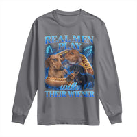 Funny Dachshund Dog Dad Long Sleeve Shirt Real Men Play With Their Wiener Funny Offensive - Wonder Print Shop