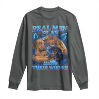 Funny Dachshund Dog Dad Long Sleeve Shirt Real Men Play With Their Wiener Funny Offensive - Wonder Print Shop