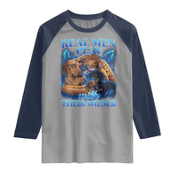 Funny Dachshund Dog Dad Raglan Shirt Real Men Play With Their Wiener Funny Offensive - Wonder Print Shop