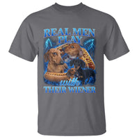 Funny Dachshund Dog Dad T Shirt Real Men Play With Their Wiener Funny Offensive - Wonder Print Shop
