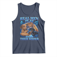 Funny Dachshund Dog Dad Tank Top Real Men Play With Their Wiener Funny Offensive - Wonder Print Shop