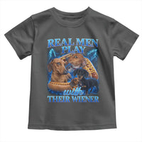 Funny Dachshund Dog Dad Toddler T Shirt Real Men Play With Their Wiener Funny Offensive - Wonder Print Shop