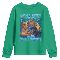Funny Dachshund Dog Dad Youth Sweatshirt Real Men Play With Their Wiener Funny Offensive - Wonder Print Shop