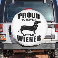 Proud to Have A Little Wiener Spare Tire Cover Funny Offensive Dachshund Retro 90s - Wonder Print Shop