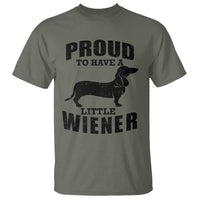 Proud to Have A Little Wiener T Shirt Funny Offensive Dachshund Retro 90s - Wonder Print Shop