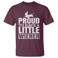 Funny Wiener Dog Lover T Shirt Dog Weenie Proud to Have A Little Wiener Dachshund - Wonder Print Shop