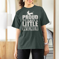Funny Wiener Dog Lover T Shirt For Women Dog Weenie Proud to Have A Little Wiener Dachshund - Wonder Print Shop