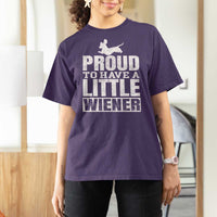 Funny Wiener Dog Lover T Shirt For Women Dog Weenie Proud to Have A Little Wiener Dachshund - Wonder Print Shop