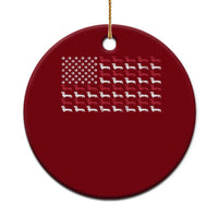 American Flag Vintage Patriotic Dachshund Dad Ceramic Ornament Weiner Dog Fathers Day Gifts For Dog Lovers Dad - Wonder Print Shop