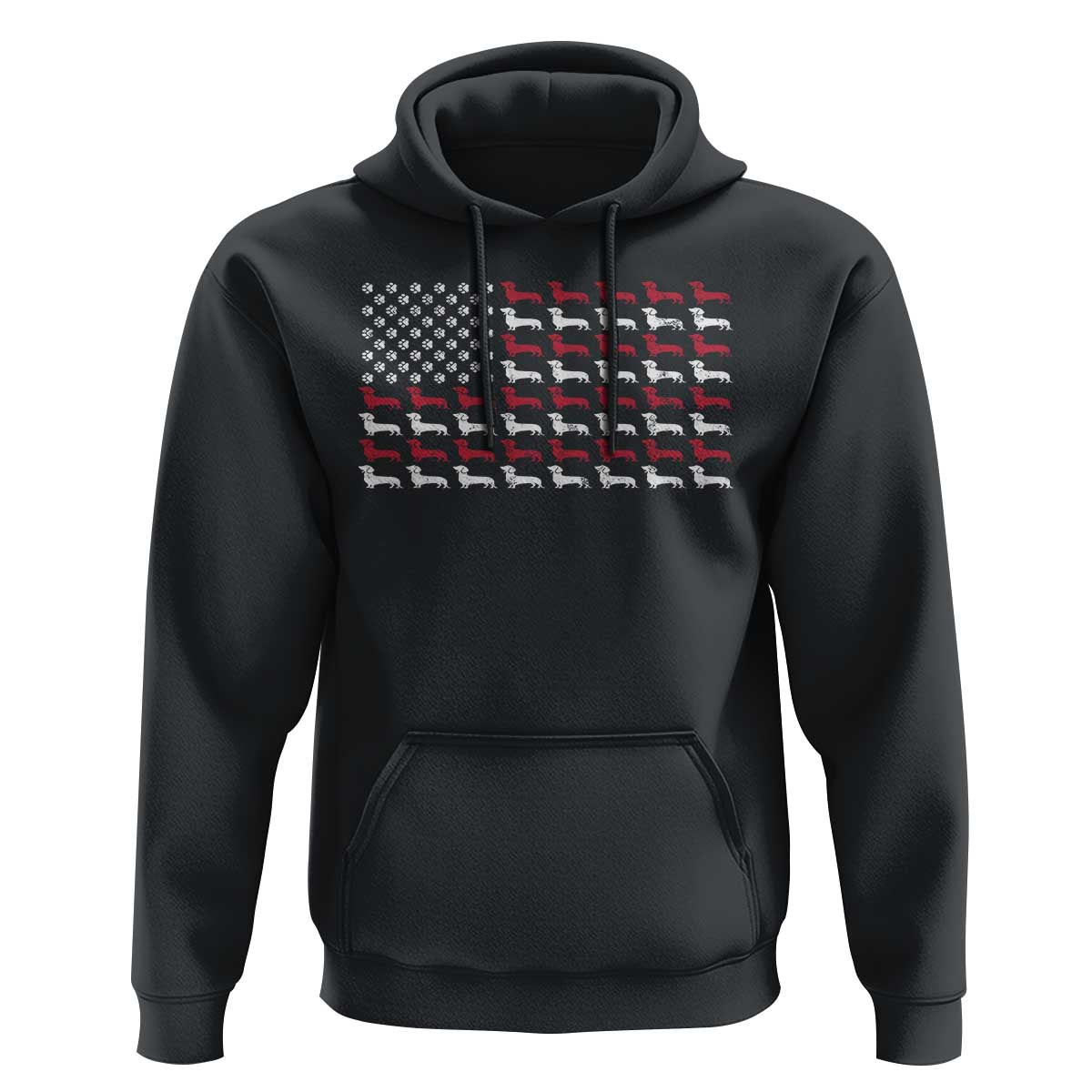 American Flag Vintage Patriotic Dachshund Dad Hoodie Weiner Dog Fathers Day Gifts For Dog Lovers Dad - Wonder Print Shop