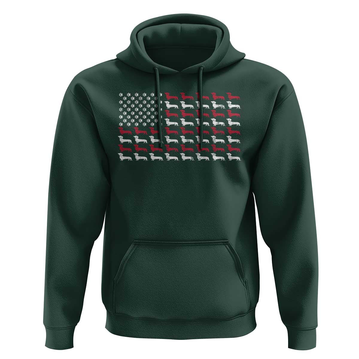 American Flag Vintage Patriotic Dachshund Dad Hoodie Weiner Dog Fathers Day Gifts For Dog Lovers Dad - Wonder Print Shop