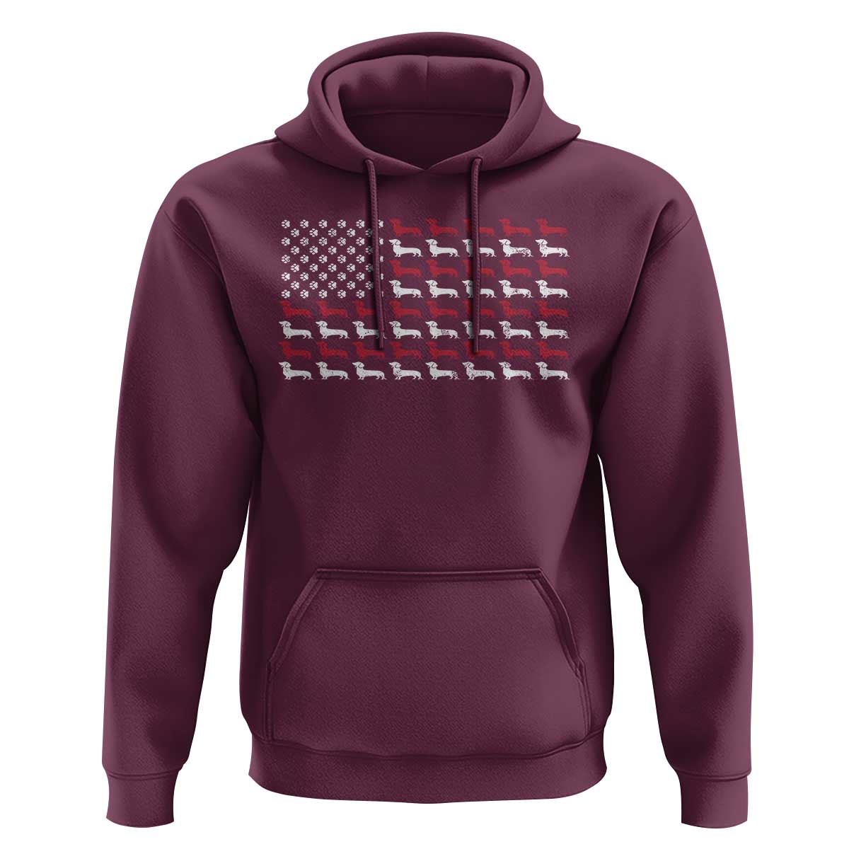 American Flag Vintage Patriotic Dachshund Dad Hoodie Weiner Dog Fathers Day Gifts For Dog Lovers Dad - Wonder Print Shop