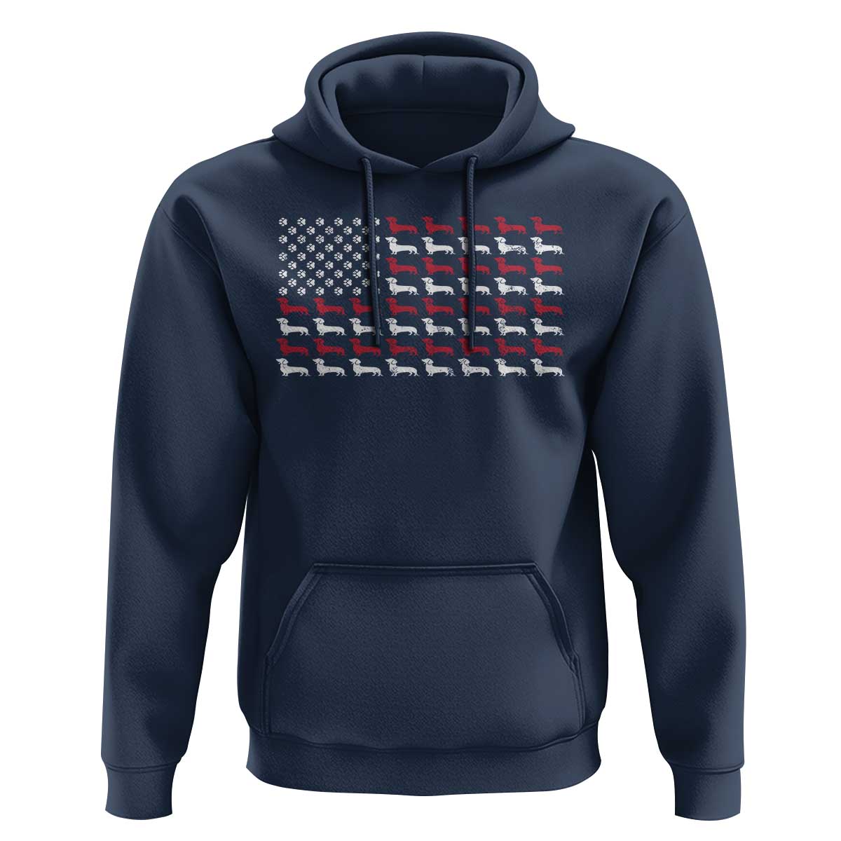 American Flag Vintage Patriotic Dachshund Dad Hoodie Weiner Dog Fathers Day Gifts For Dog Lovers Dad - Wonder Print Shop