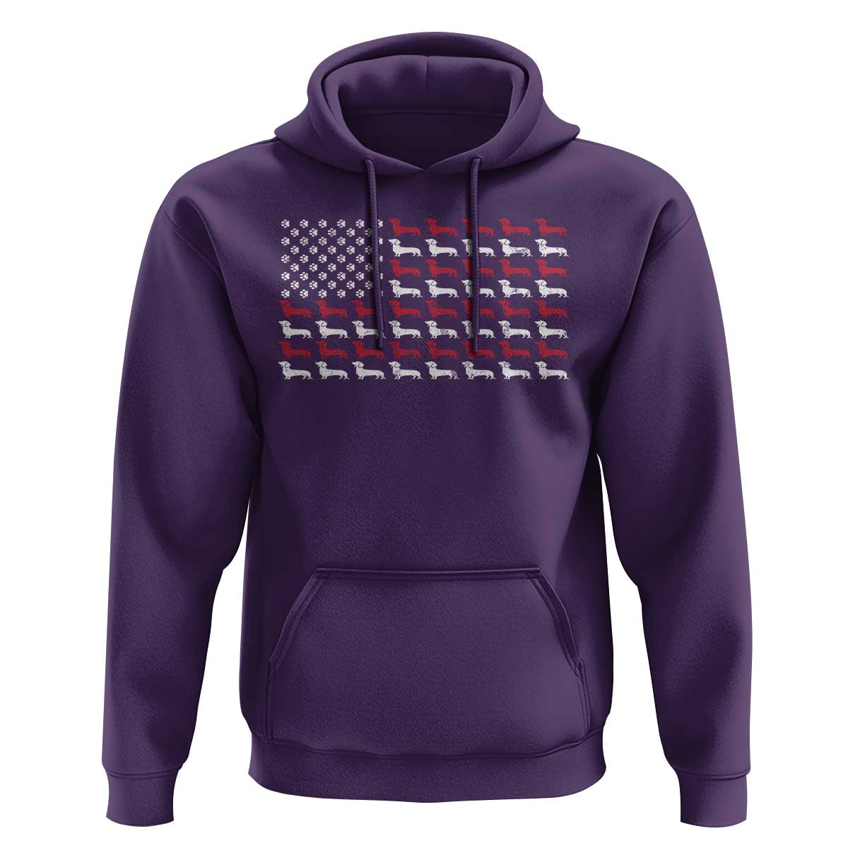 American Flag Vintage Patriotic Dachshund Dad Hoodie Weiner Dog Fathers Day Gifts For Dog Lovers Dad - Wonder Print Shop
