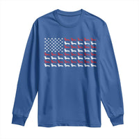 American Flag Vintage Patriotic Dachshund Dad Long Sleeve Shirt Weiner Dog Fathers Day Gifts For Dog Lovers Dad - Wonder Print Shop