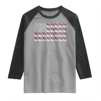 American Flag Vintage Patriotic Dachshund Dad Raglan Shirt Weiner Dog Fathers Day Gifts For Dog Lovers Dad - Wonder Print Shop
