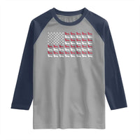 American Flag Vintage Patriotic Dachshund Dad Raglan Shirt Weiner Dog Fathers Day Gifts For Dog Lovers Dad - Wonder Print Shop