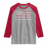 American Flag Vintage Patriotic Dachshund Dad Raglan Shirt Weiner Dog Fathers Day Gifts For Dog Lovers Dad - Wonder Print Shop