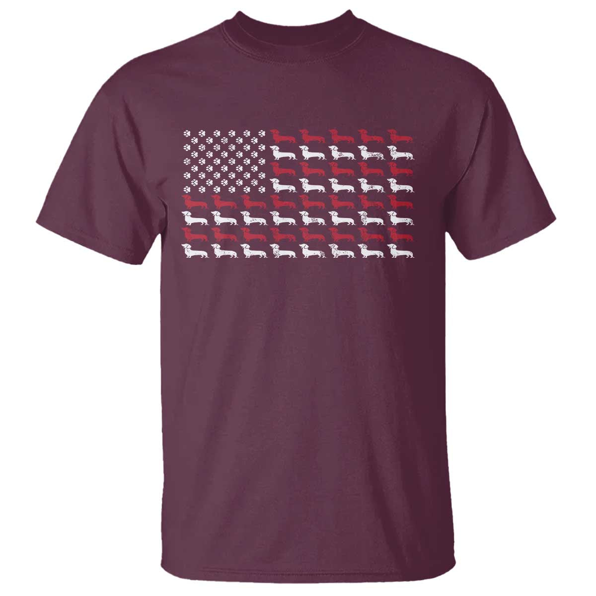 American Flag Vintage Patriotic Dachshund Dad T Shirt Weiner Dog Fathers Day Gifts For Dog Lovers Dad - Wonder Print Shop
