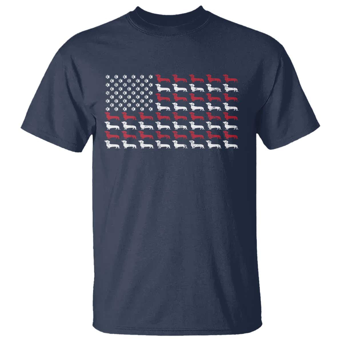 American Flag Vintage Patriotic Dachshund Dad T Shirt Weiner Dog Fathers Day Gifts For Dog Lovers Dad - Wonder Print Shop