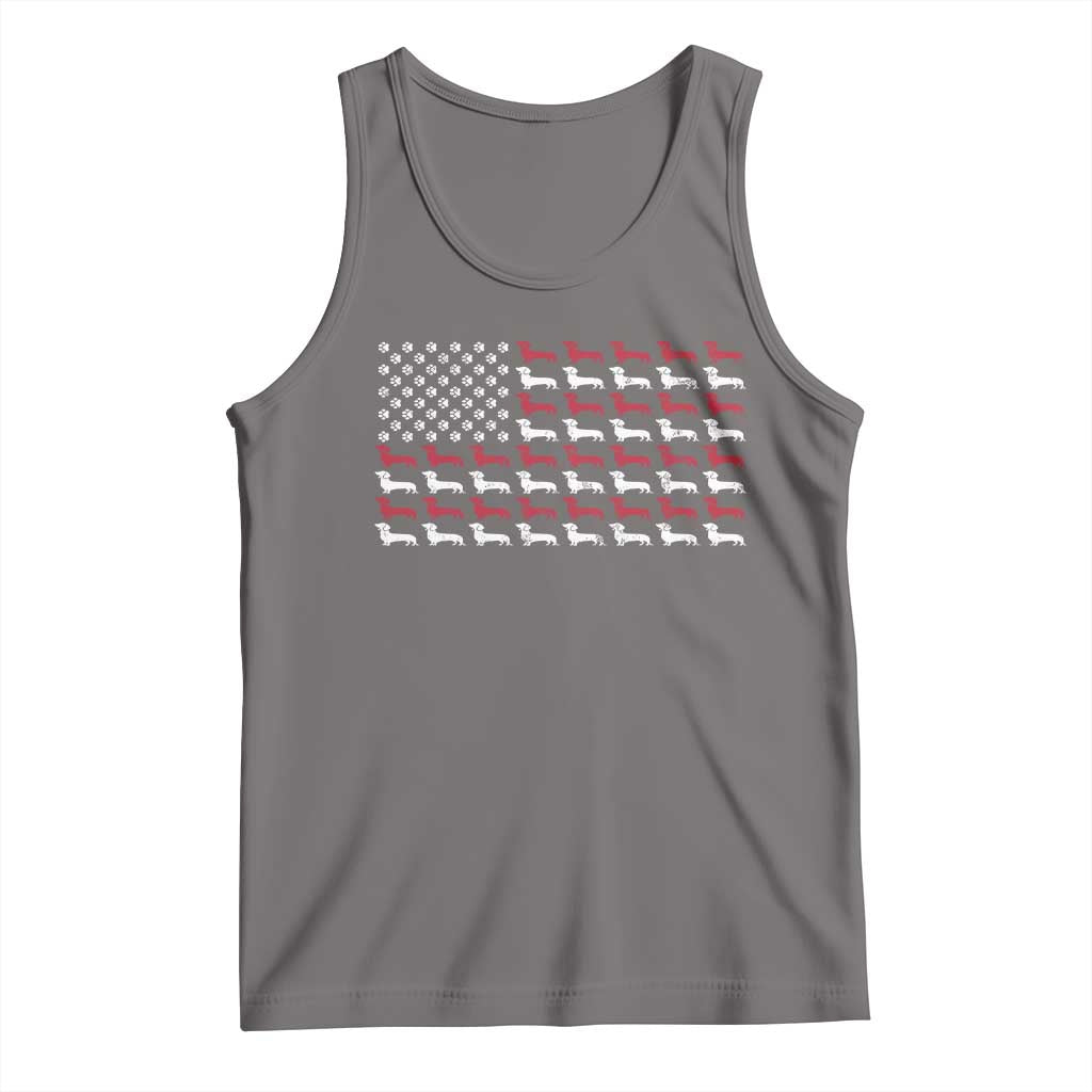American Flag Vintage Patriotic Dachshund Dad Tank Top Weiner Dog Fathers Day Gifts For Dog Lovers Dad - Wonder Print Shop