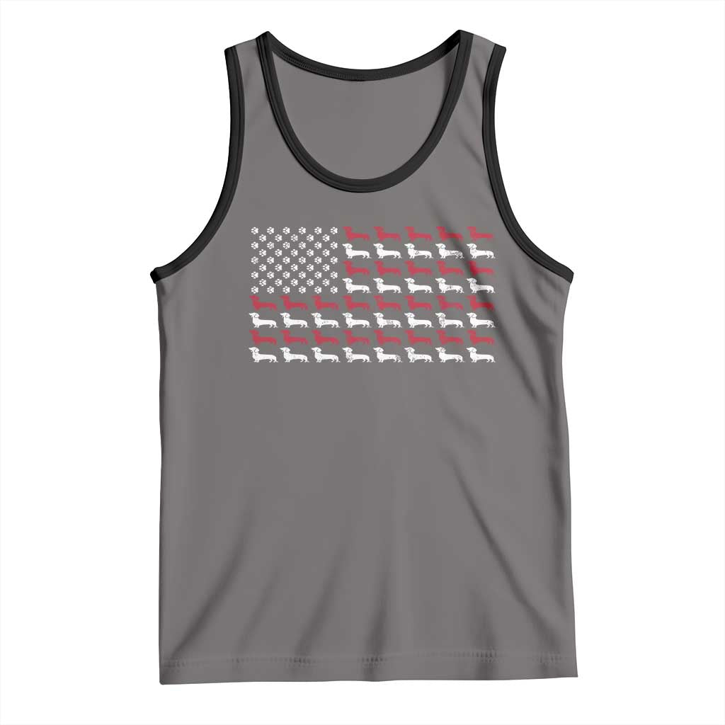 American Flag Vintage Patriotic Dachshund Dad Tank Top Weiner Dog Fathers Day Gifts For Dog Lovers Dad - Wonder Print Shop