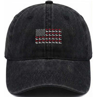 American Flag Vintage Patriotic Dachshund Dad Washed Cotton Baseball Cap Weiner Dog Fathers Day Gifts For Dog Lovers Dad