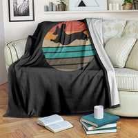 Vintage Dachshund Throw Blanket 60s 70s Retro Grunge Weiner Dog Love - Wonder Print Shop
